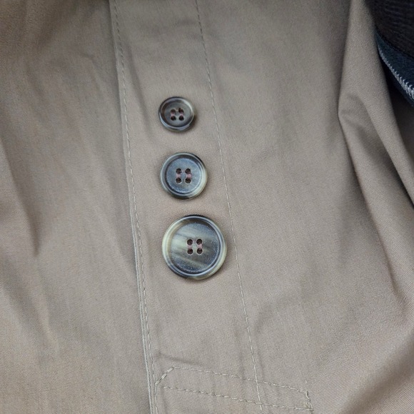 London Fog Tan Double Breasted Lined Trench Coat Belted Weatherwear Size 42 Long - Picture 6 of 9